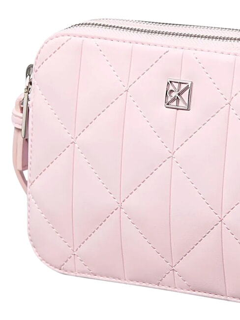 QUILTED EMBLEM Mini sac bandouli&egrave;re rose berceau - Sacs pour Femme