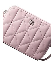 CALVIN KLEIN QUILTED EMBLEM Mini sac bandouli&egrave;re rose berceau - Sacs pour Femme - 4