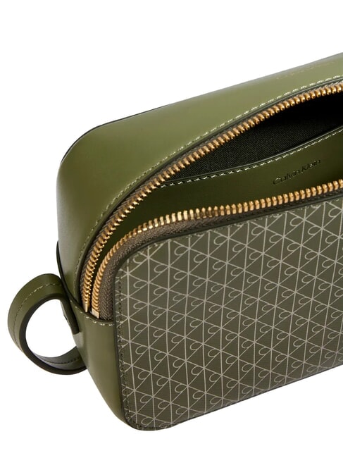 COATED EMBLEM Mini sac bandouli&egrave;re olivine aop - Sacs pour Femme