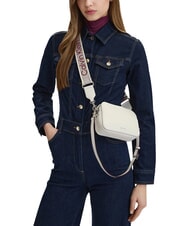 CALVIN KLEIN SIGNATURE LOGO STRAP Sacoche pour appareil photo &agrave; double fonction alysse blanche - Sacs pour Femme - 2