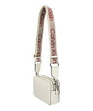 CALVIN KLEIN SIGNATURE LOGO STRAP Sacoche pour appareil photo &agrave; double fonction alysse blanche - Sacs pour Femme - 6
