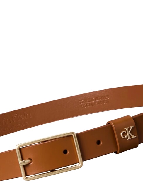 CLASSIC BUCKLE ceinture en cuir huile d'argan / or clair antique - Ceintures