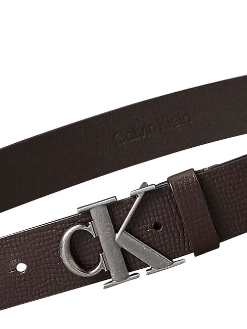 CK HARDWARE ceinture en cuir ck brun fonc&eacute; - Ceintures