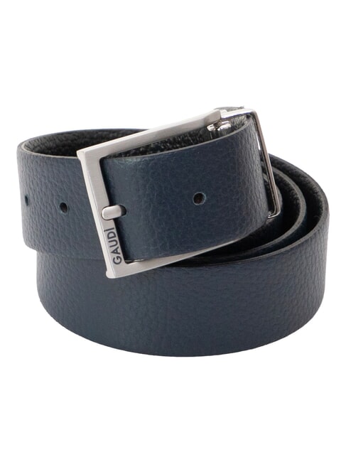 CERVO ceinture en cuir noir/bleu - Ceintures