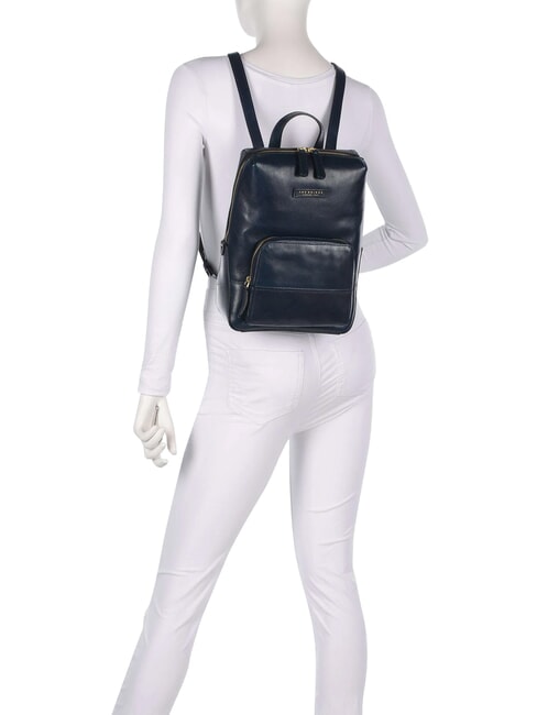 IOLANDA Sac &agrave; dos avec poche avant, en cuir abb d'or d'outre-mer - Sacs pour Femme