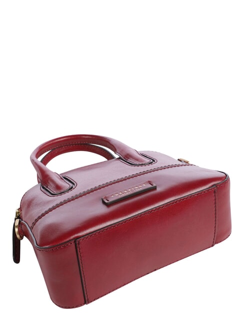 IOLANDA Mini sac &agrave; main, avec bandouli&egrave;re, en cuir cassis / or - Sacs pour Femme