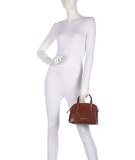 THE BRIDGE IOLANDA Mini sac &agrave; main, avec bandouli&egrave;re, en cuir MARRON - Sacs pour Femme - 6