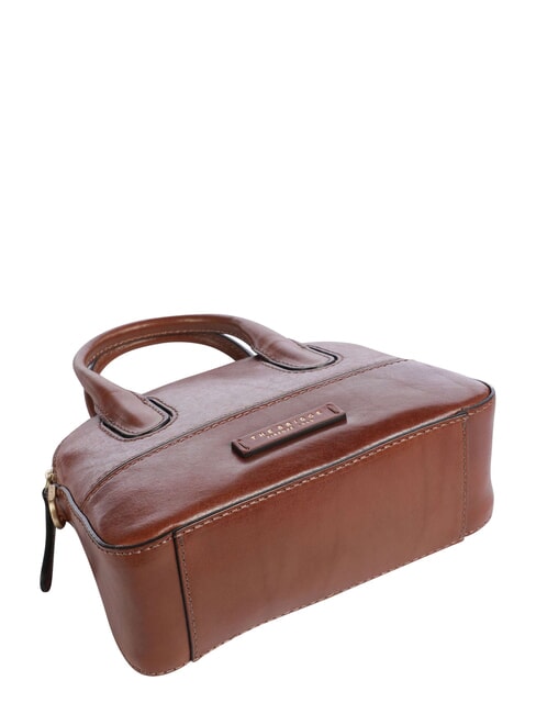 IOLANDA Mini sac &agrave; main, avec bandouli&egrave;re, en cuir MARRON - Sacs pour Femme