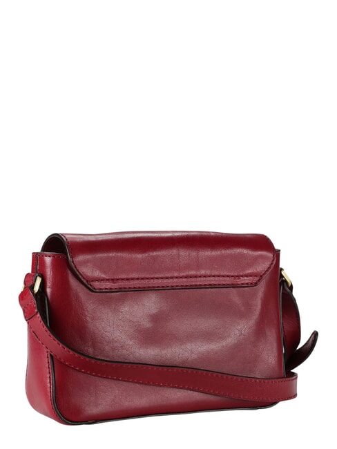 IOLANDA Sac bandouli&egrave;re en cuir cassis / or - Sacs pour Femme