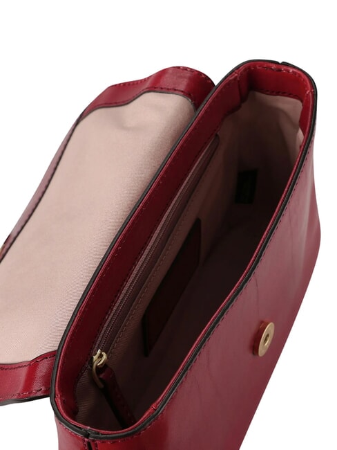 IOLANDA Sac bandouli&egrave;re en cuir cassis / or - Sacs pour Femme