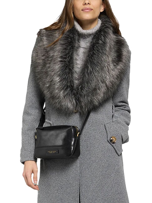 IOLANDA Mini sac bandouli&egrave;re en cuir black Gold - Sacs pour Femme