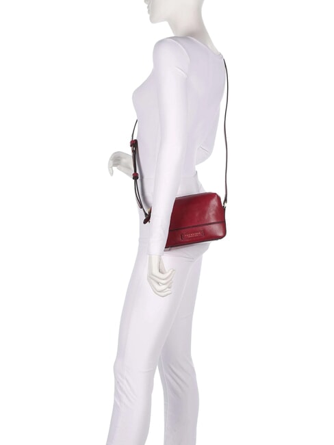 IOLANDA Mini sac bandouli&egrave;re en cuir cassis / or - Sacs pour Femme