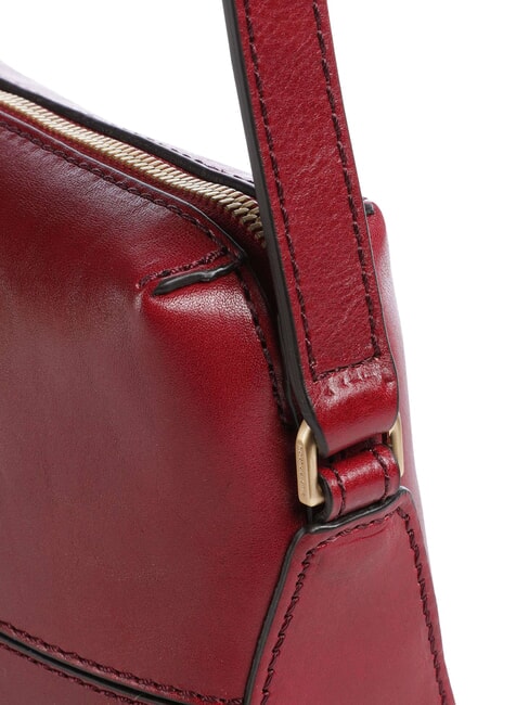 IOLANDA Mini sac bandouli&egrave;re en cuir cassis / or - Sacs pour Femme