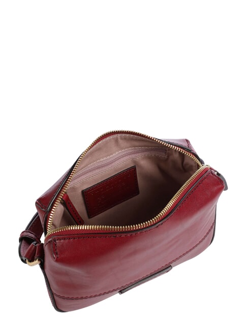 IOLANDA Mini sac bandouli&egrave;re en cuir cassis / or - Sacs pour Femme