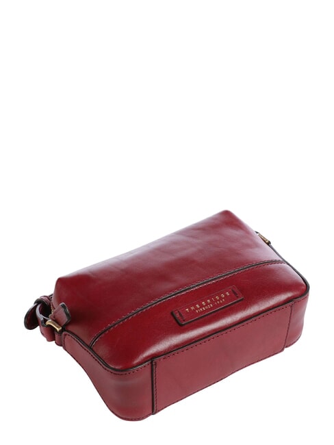 IOLANDA Mini sac bandouli&egrave;re en cuir cassis / or - Sacs pour Femme