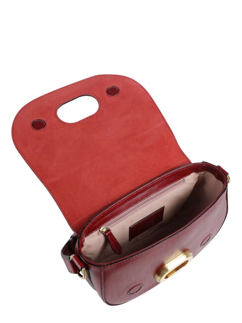 ILARIA Sac &agrave; bandouli&egrave;re en cuir cassis / or - Sacs pour Femme