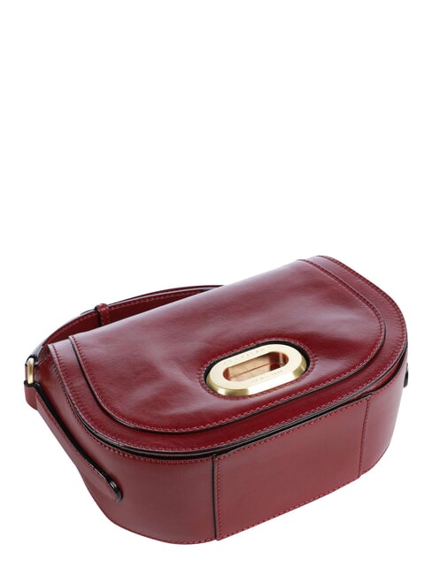 ILARIA Sac &agrave; bandouli&egrave;re en cuir cassis / or - Sacs pour Femme