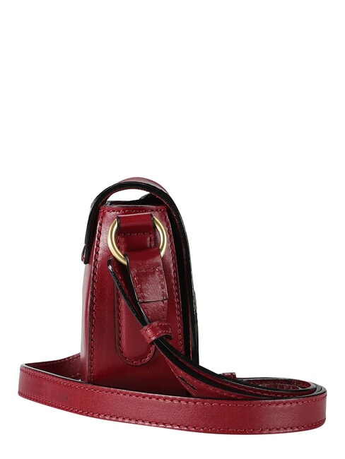 ILARIA Mini sac &agrave; bandouli&egrave;re en cuir cassis / or - Sacs pour Femme