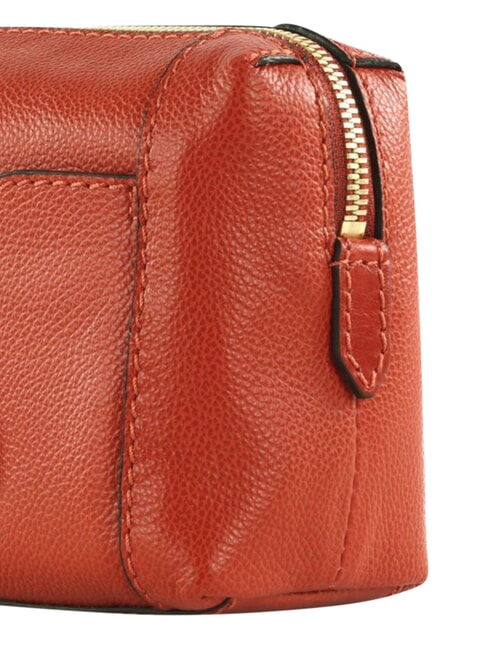 GEMMA  Trousse de beaut&eacute; en cuir orange br&ucirc;l&eacute; abb. or - Trousses