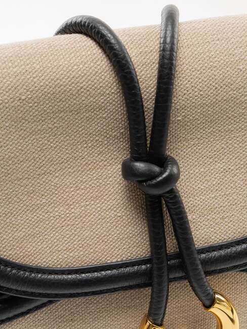 CARMY CANVAS sac bandouli&egrave;re naturel / noir - Sacs pour Femme