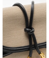 COCCINELLE CARMY CANVAS sac bandouli&egrave;re naturel / noir - Sacs pour Femme - 3