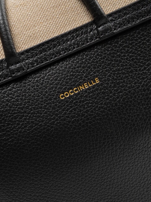 CARMY CANVAS sac bandouli&egrave;re naturel / noir - Sacs pour Femme