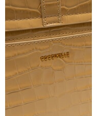 COCCINELLE MAGALU CROCO SHINY SOFT Sac &agrave; main avec bandouli&egrave;re beige frais - Sacs pour Femme - 5