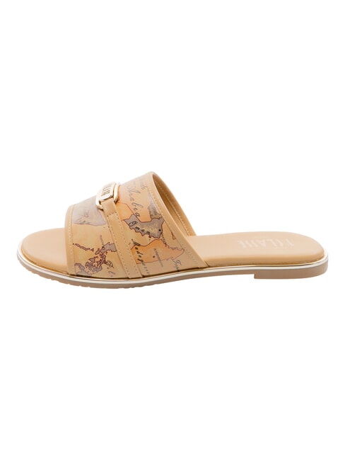 GEO sandales basses beige/camel g&eacute;om&eacute;trique - Chaussures Femme