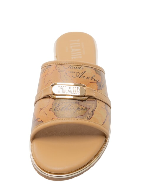 GEO sandales basses beige/camel g&eacute;om&eacute;trique - Chaussures Femme