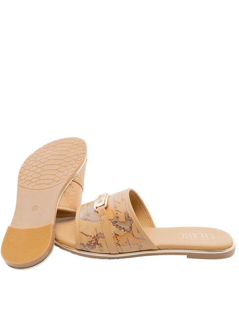 GEO sandales basses beige/camel g&eacute;om&eacute;trique - Chaussures Femme