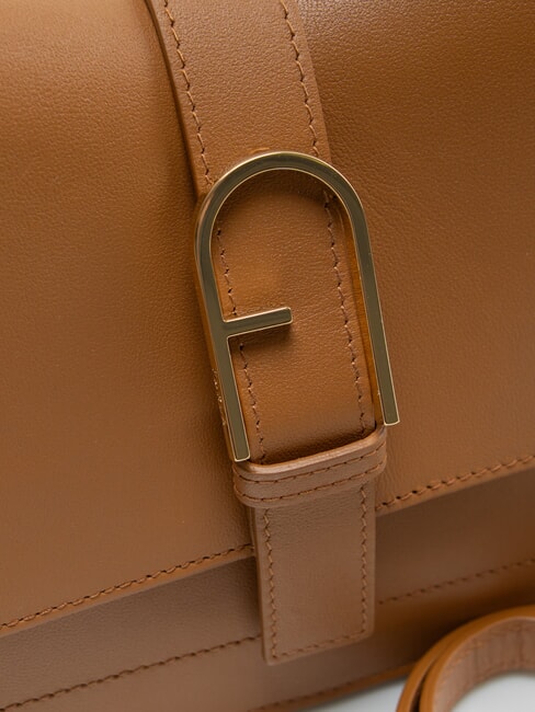 FLOW M Sac &agrave; main M en cuir tabac - Sacs pour Femme