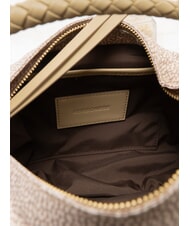 BORBONESE PLIE Sac bandouli&egrave;re Hobo sable - Sacs pour Femme - 5