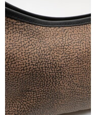 BORBONESE FLIGHT sac bandouli&egrave;re op naturel / noir - Sacs pour Femme - 3