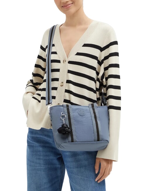 MINTA Sac cabas moyen avec bandouli&egrave;re pierre bleue - Sacs pour Femme