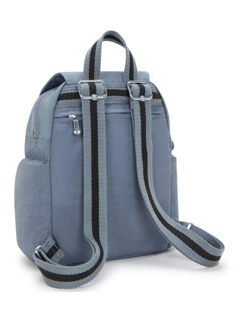 CITY ZIP MINI Petit sac &agrave; dos &agrave; rabat pierre bleue - Sacs pour Femme