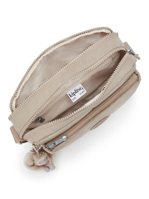 ABANU M sac d'&eacute;paule signature beige en relief - Sacs pour Femme