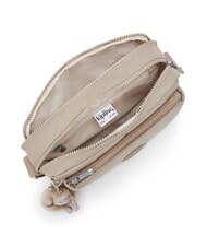 KIPLING ABANU M sac d'&eacute;paule signature beige en relief - Sacs pour Femme - 3