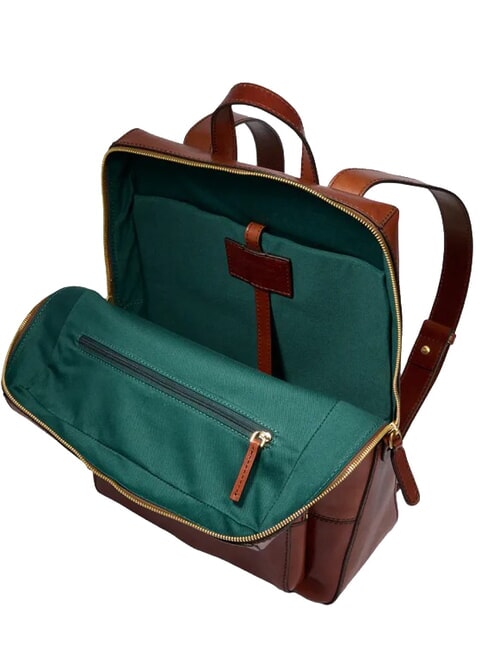 IOLANDA Sac &agrave; dos en cuir MARRON - Sacs pour Femme