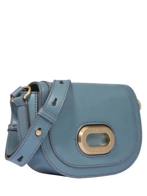 ILARIA Mini sac &agrave; bandouli&egrave;re en cuir c&eacute;rul&eacute;en avec abb dor&eacute; - Sacs pour Femme