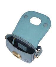 THE BRIDGE ILARIA Mini sac &agrave; bandouli&egrave;re en cuir c&eacute;rul&eacute;en avec abb dor&eacute; - Sacs pour Femme - 4