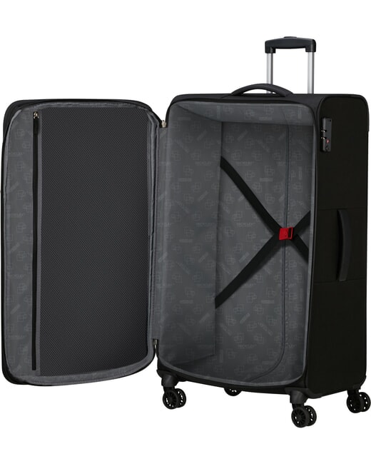 AIR WAVE Grand chariot NOIR / ROUGE - Valises Semi-rigides