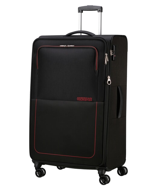 AIR WAVE Grand chariot NOIR / ROUGE - Valises Semi-rigides