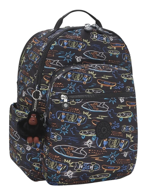 SEOUL COLLEGE BTS Sac &agrave; dos pour ordinateur portable 15 pouces patins fluo - Sacs &agrave; dos pour l'&Eacute;cole & les Loisirs