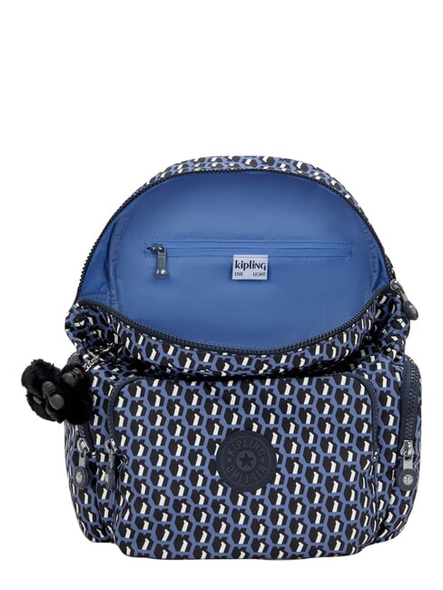 CITY ZIP S Sac &agrave; dos multipoches 3D K bleu - Sacs pour Femme