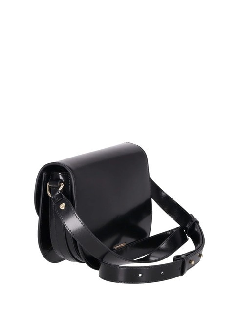 CAMPIONARIO - DEW SHINY CALF  Mini sac bandouli&egrave;re, en cuir Noir - Sacs pour Femme