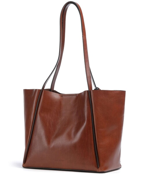 ICONS Sac cabas en cuir avec pochette MARRON - Sacs pour Femme