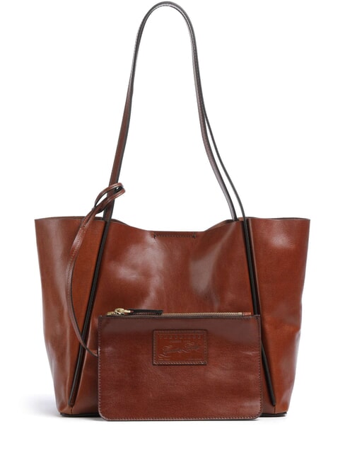 ICONS Sac cabas en cuir avec pochette MARRON - Sacs pour Femme
