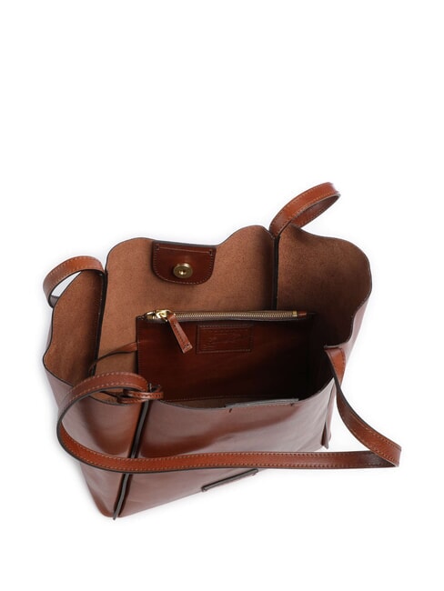 ICONS Sac cabas en cuir avec pochette MARRON - Sacs pour Femme