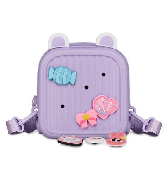 GIRLY PINS Mini sac &agrave; dos avec broches amovibles lavande anglaise - Sacs &agrave; dos pour l'&Eacute;cole & les Loisirs