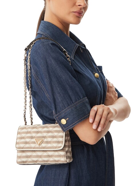 GIULLY 2 Mini sac double portabilit&eacute; taupe / Multi - Sacs pour Femme